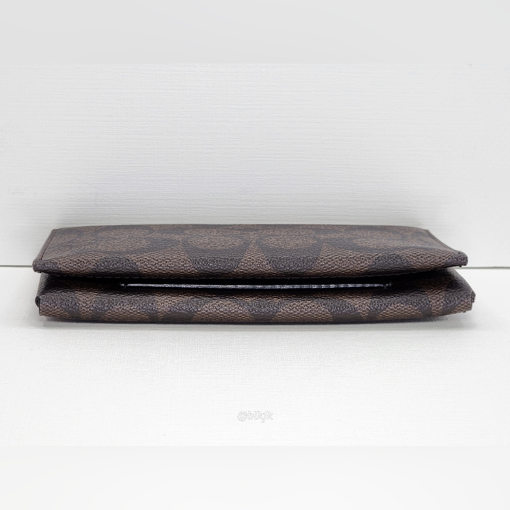 Coach Men's Leather/Coated Canvas Universal Phone Wallet *Brown/Black* NWOT - Picture 4 of 16